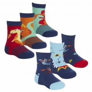 TT44B954  Triple Pack "Dragons" Socks  (3-5.5)