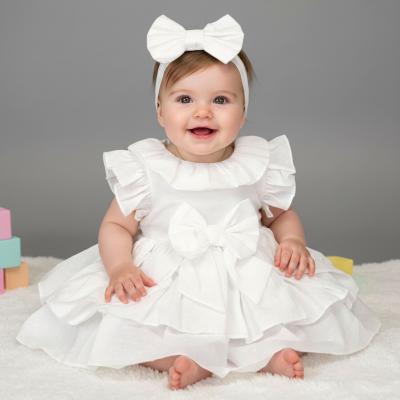 VS0434-W Dobby Dot Frilled Dress Set (6-36 months)