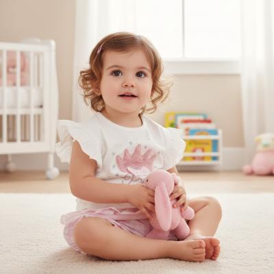 VS472870-I  "Princess" Houndstooth Shorts Set  (6-24 months)