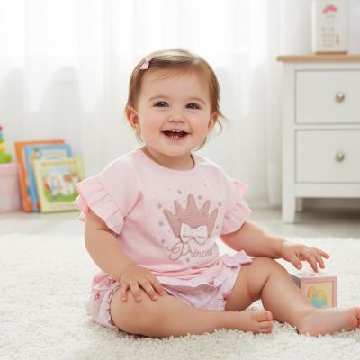 VS472870P  "Princess" Houndstooth Shorts Set  (6-24 months)