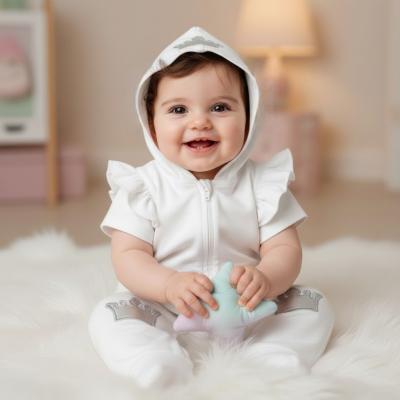 VS481613I  Crown Zipped Romper  (0-12 months)