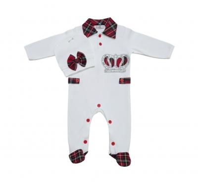 VV1505W  Tartan All In One and Hat  (0-9 months)