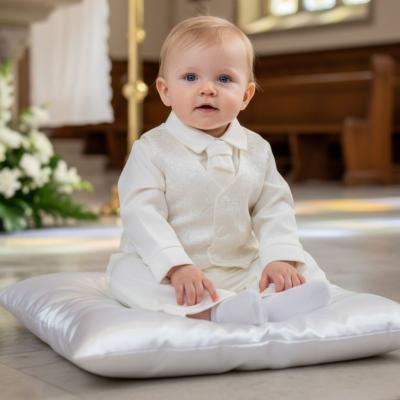VV_CR01_I Ivory Paisely 4 Piece Suit 0-24m (Choose Size)