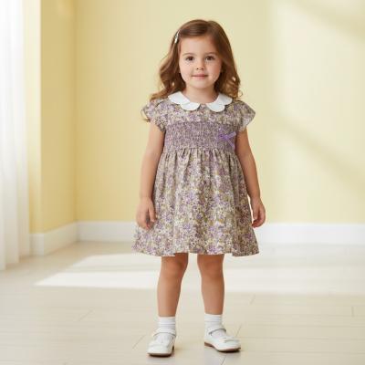 WMK34221P  Floral Smocked Dress Set  (12-24 months)