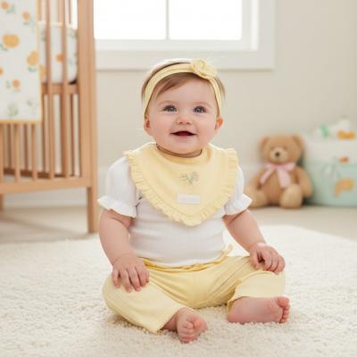 WWH14329-Y  Ribbed Four Piece Outfit  (0-9 months)